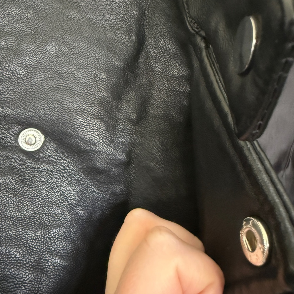 Vegan Leather Fully Lined Moto Jacket XL - Picture 8 of 9